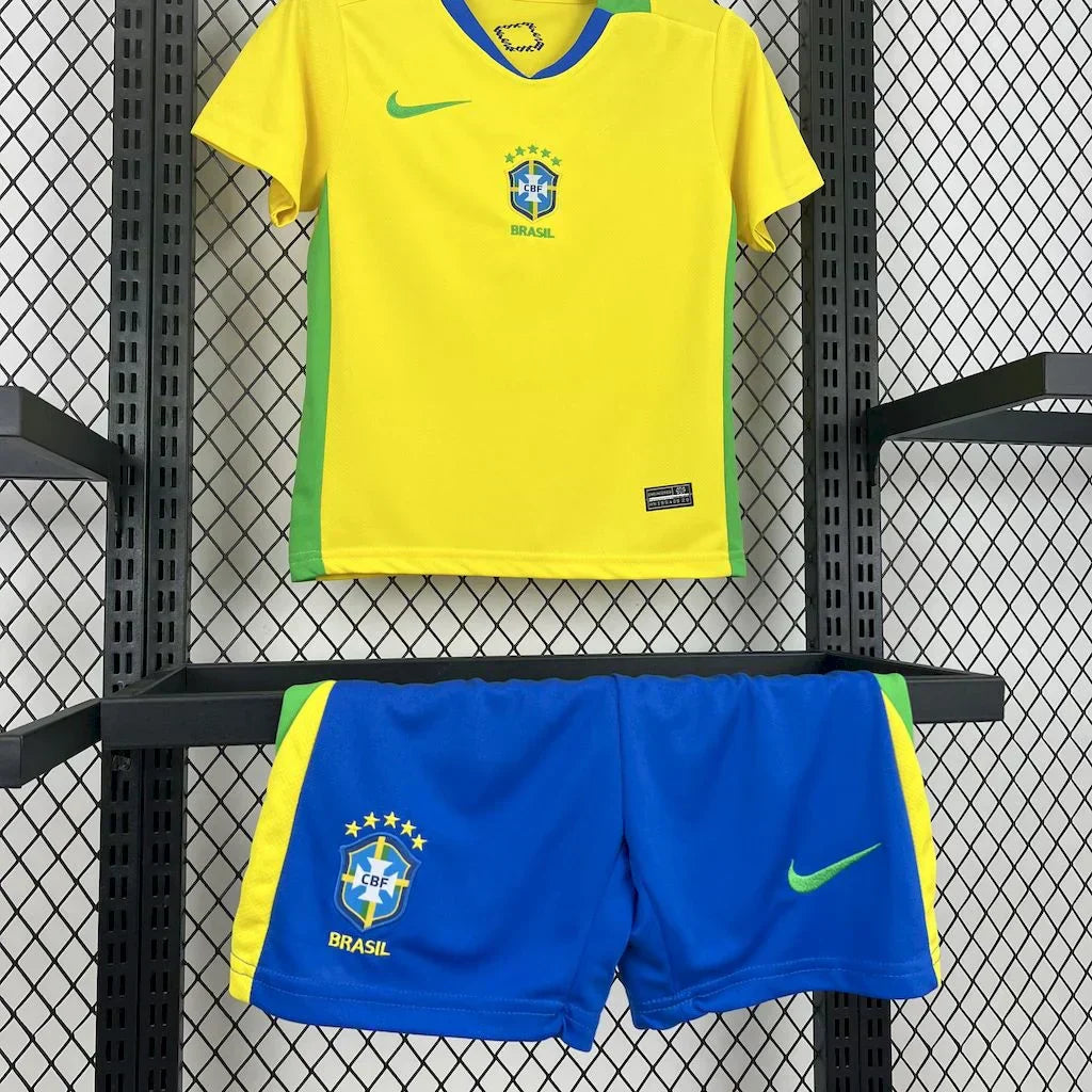 2025 Brasile Maglia Home Taglia Bambino