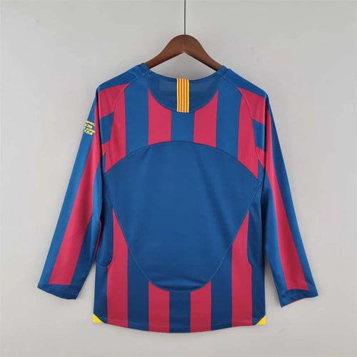 2005-2006 Retro Barcelona Home Manica Lunga
