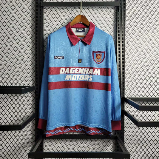 1995-1996 Retro West Ham United Away Manica Lunga