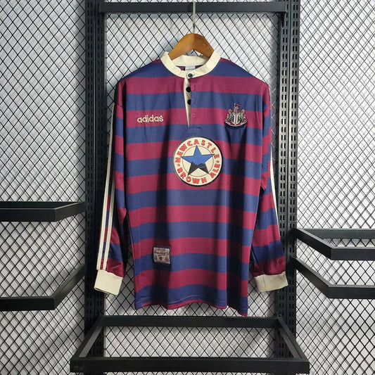 1995-1996 Retro Newcastle United Trasferta Manica Lunga