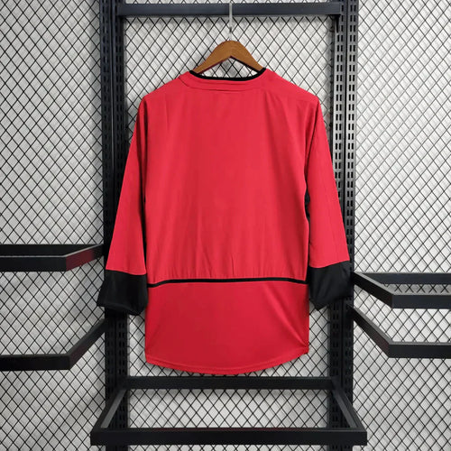 2002/2004 Maglia retrò Manchester United Casa Manica Lunga