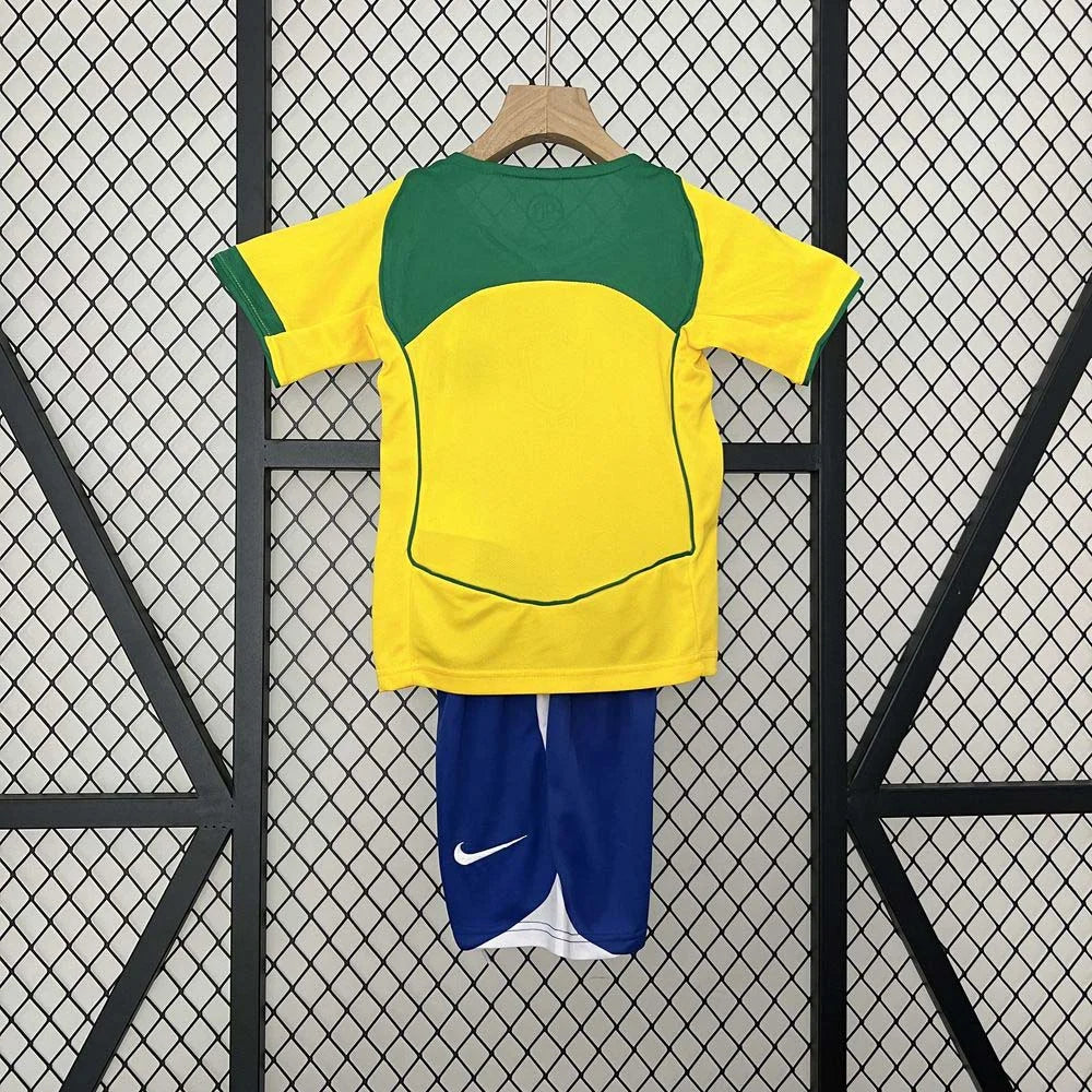 2004 Kit retrò Brasile Casa Taglia Bambino