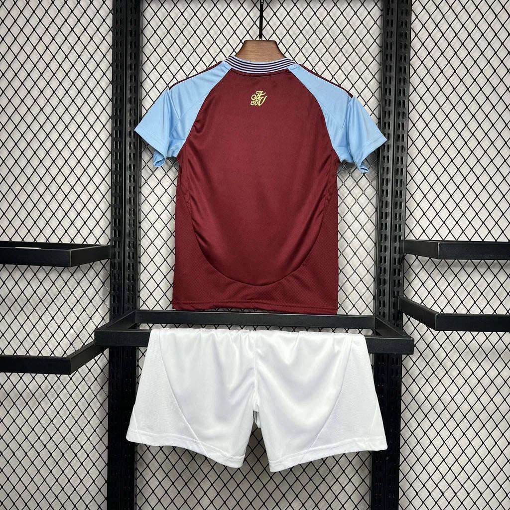 Kit casa Aston Villa 2024-2025 Taglia Bambino