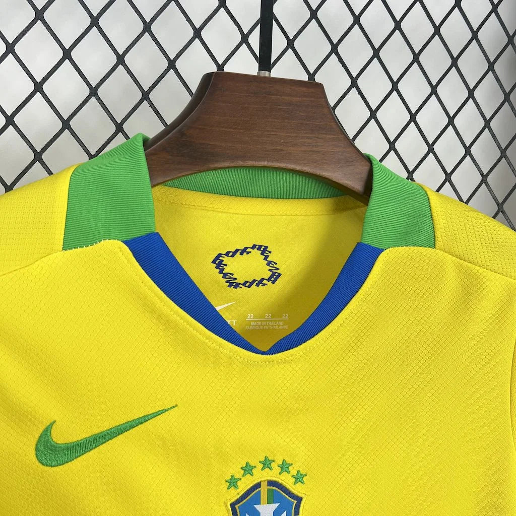 2025 Brasile Maglia Home Taglia Bambino