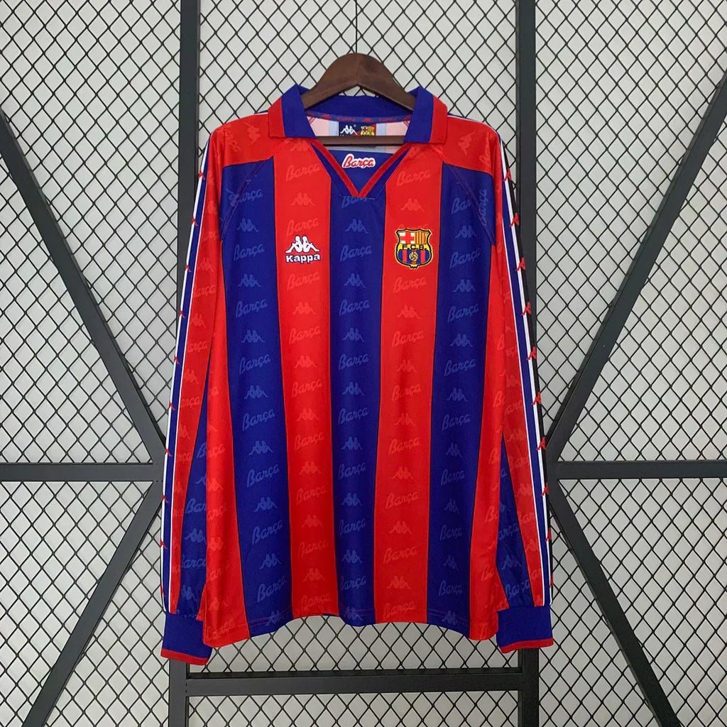 1995-1997 Barcellona Retrò Maglia a Maniche Lunghe