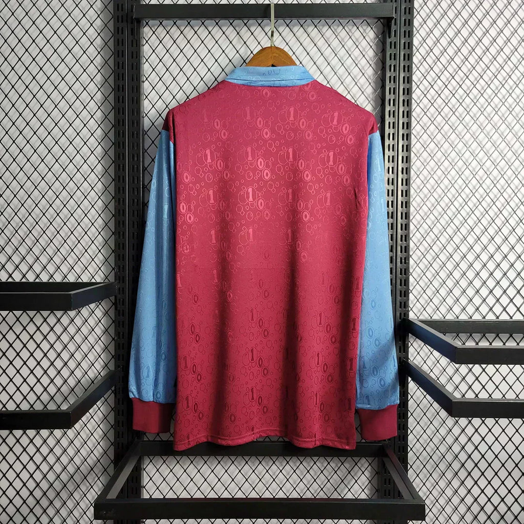1995-1997 Retro West Ham United Maglia Home Maniche Lunghe