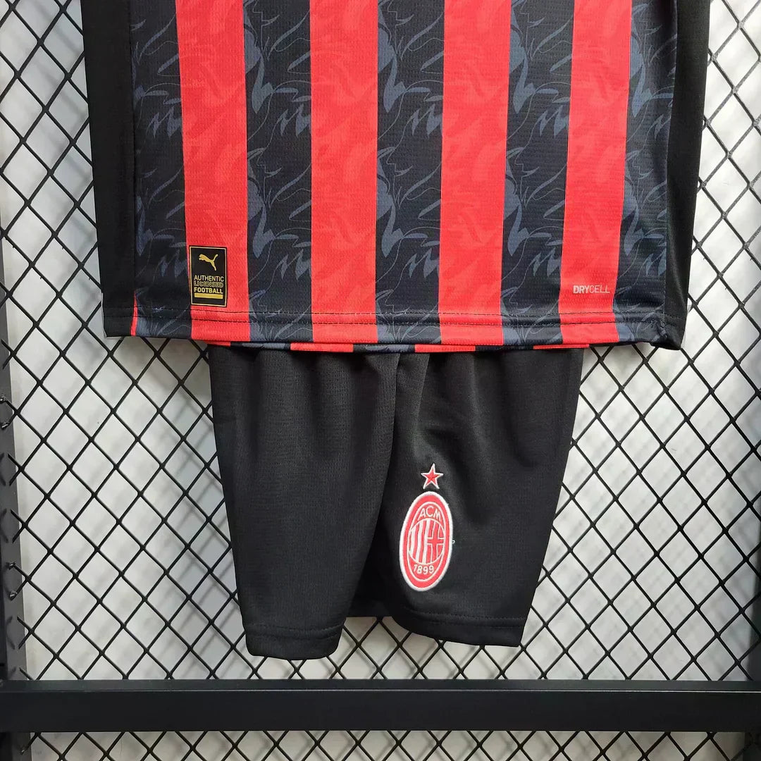 2025/2026 AC Milan Kit Casa Taglia Bambino