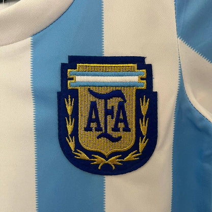 1986 Retro Argentina Local Kit Talla Niño