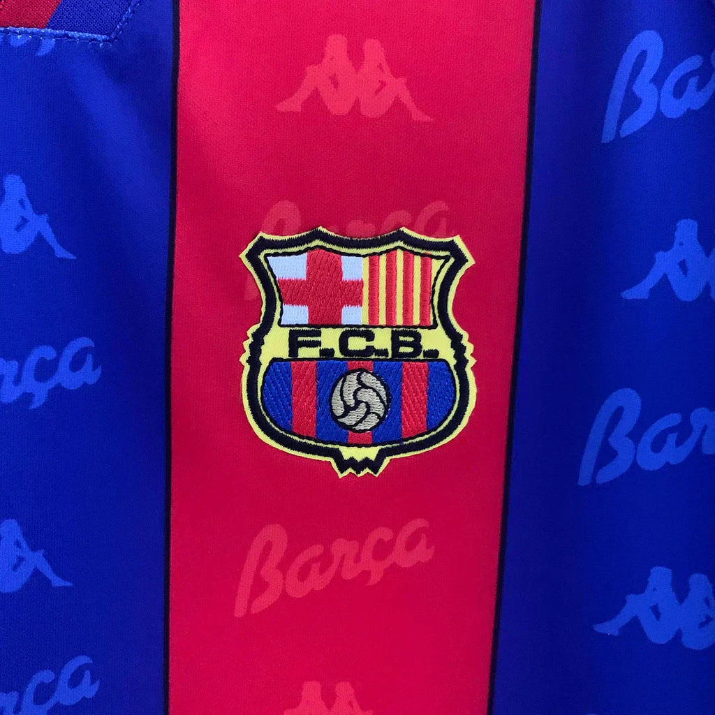 1995-1997 Barcellona Retrò Maglia a Maniche Lunghe