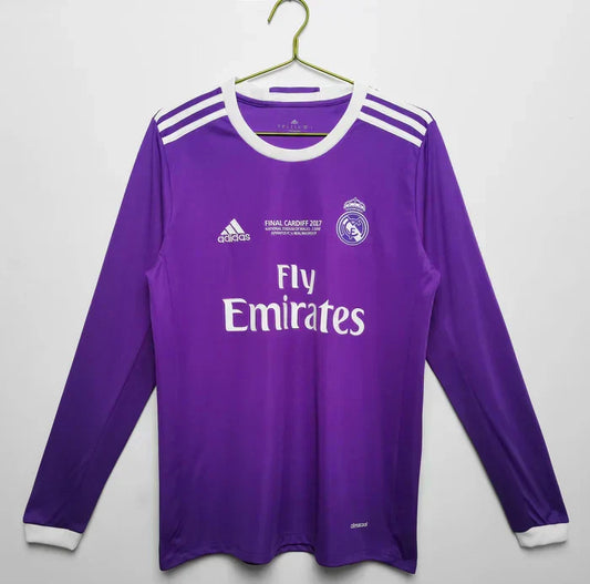 Real Madrid Retrò 2016-2017 Manica Lunga Trasferta Kit