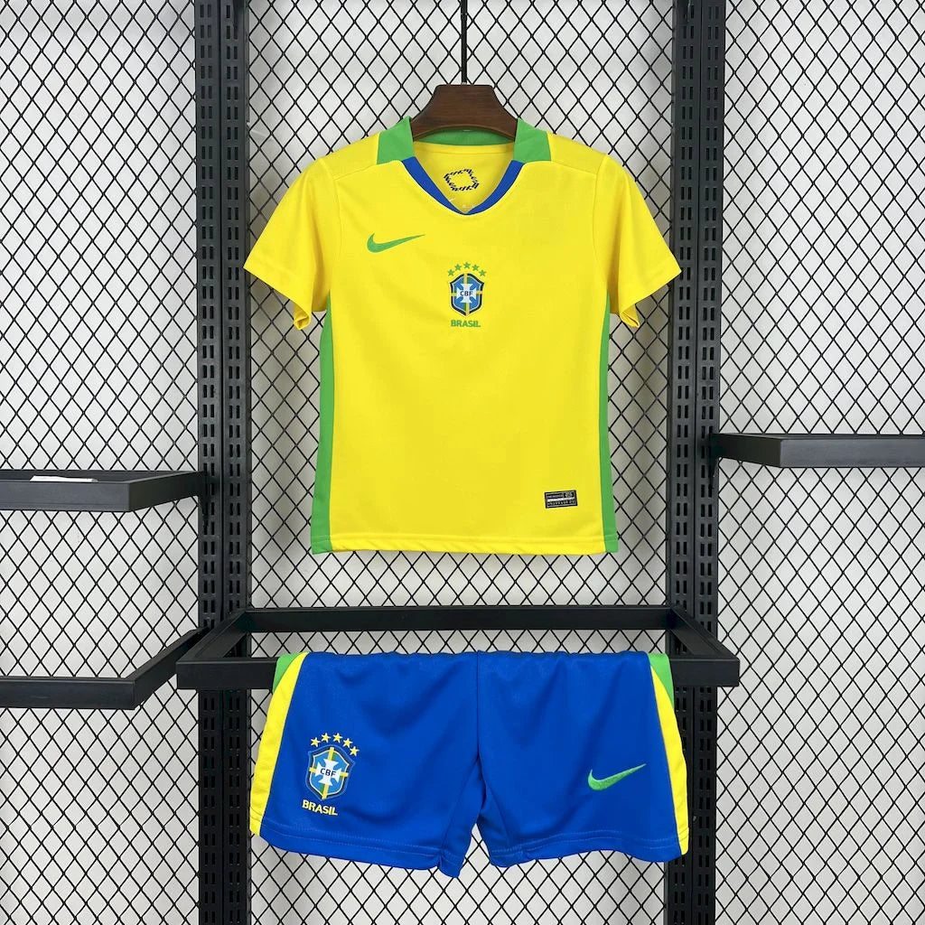 2025 Brasile Maglia Home Taglia Bambino