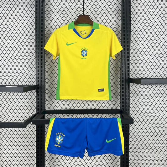 2025 Brasile Maglia Home Taglia Bambino