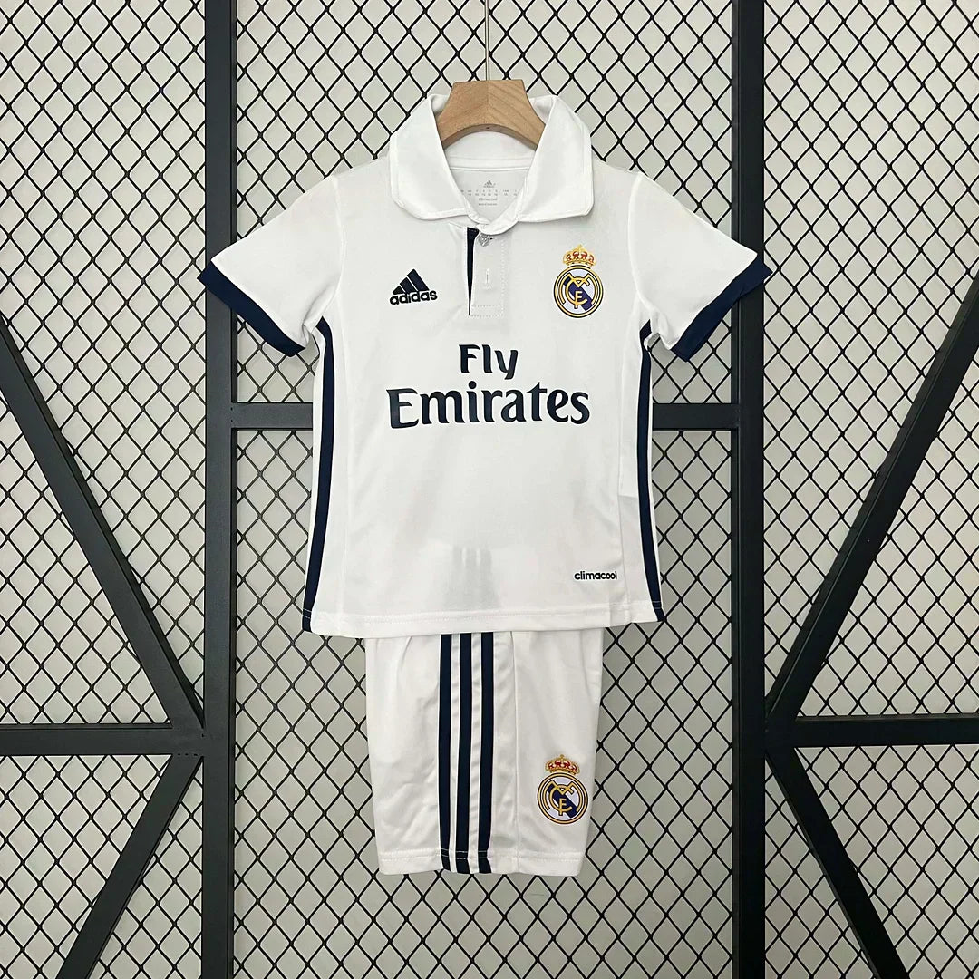 2016/2017 Retro Real Madrid Local Kit Talla Niño