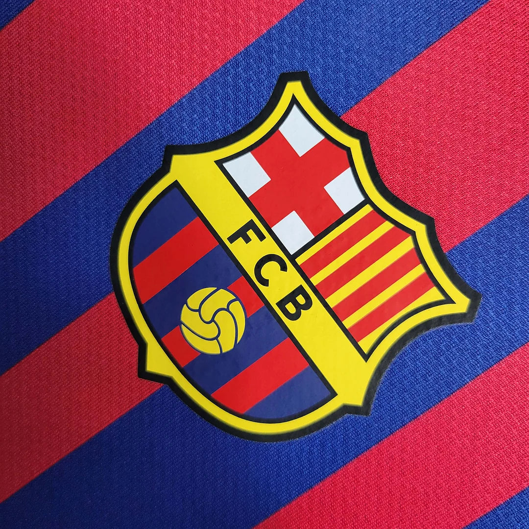2011-2012 Barcellona Retro Maglia Casa Manica Lunga