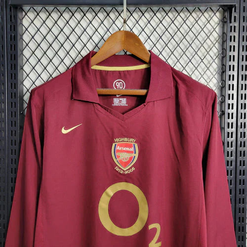 Arsenal retrò 2005-2006 manica lunga da casa