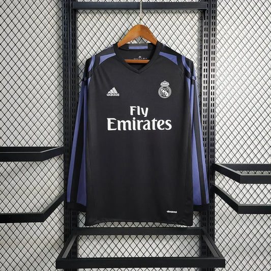 2015/2016 Retro Real Madrid Alternativa Visitante Manga Larga
