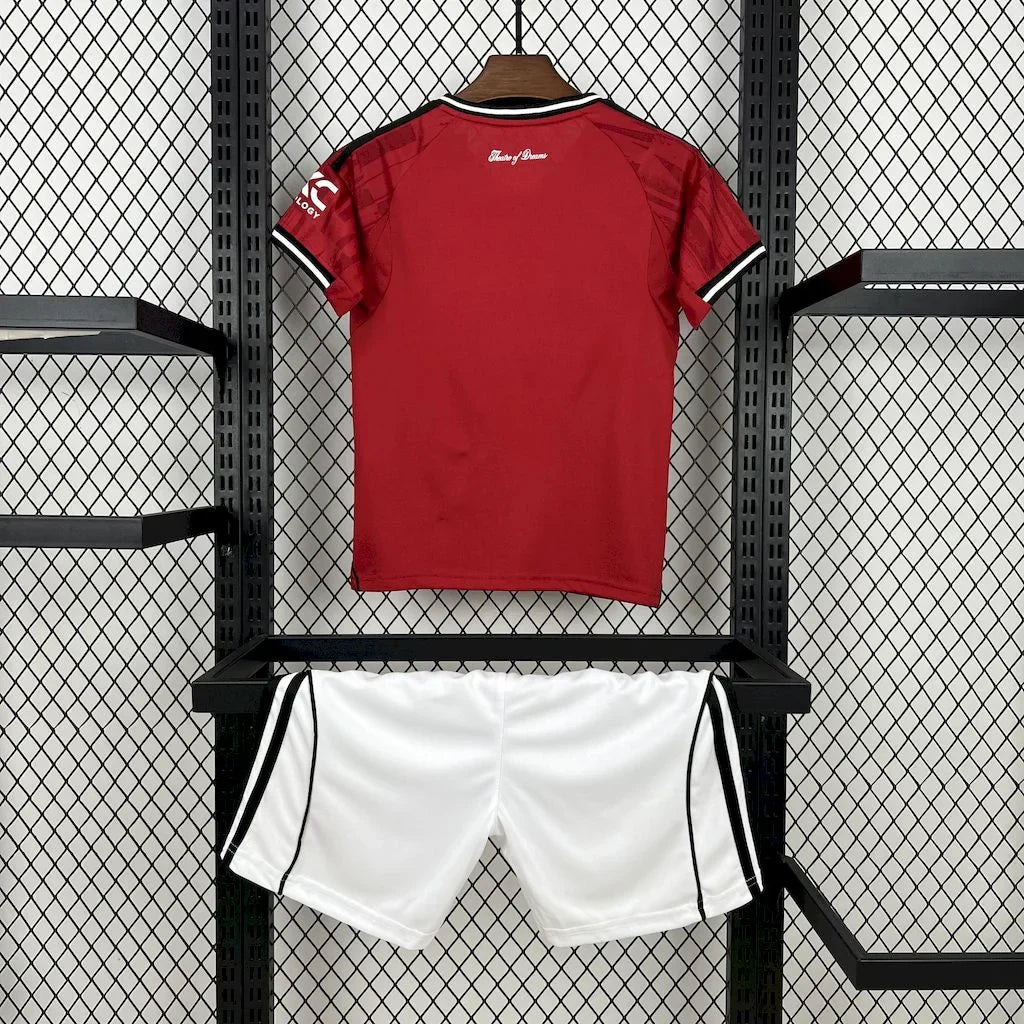 Kit Locale Manchester United 2025/2026 Taglia Bambino