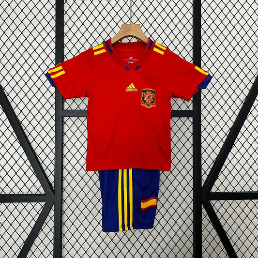 2010 Retrò Spagna Maglia Locale Taglia Bambino