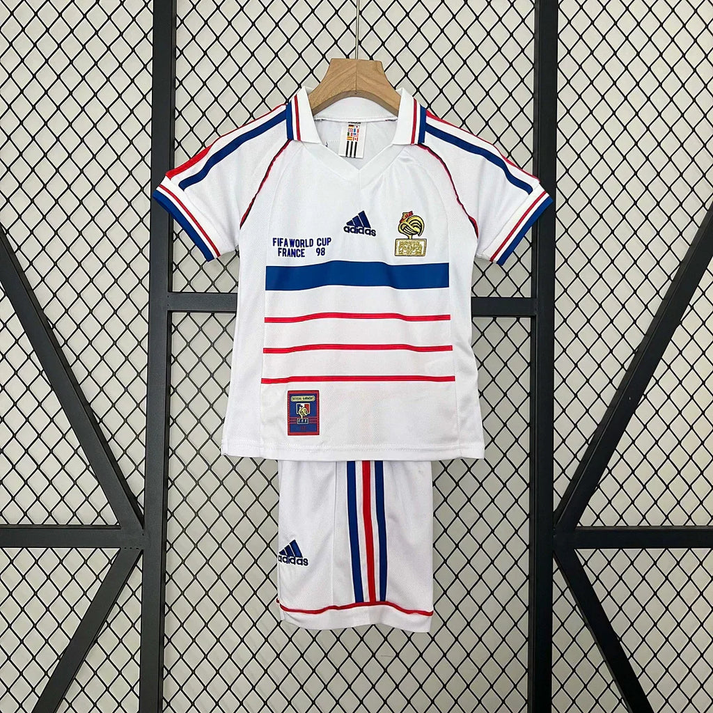 Kit Francia Visitante Retro 1998 Taglia Bambino