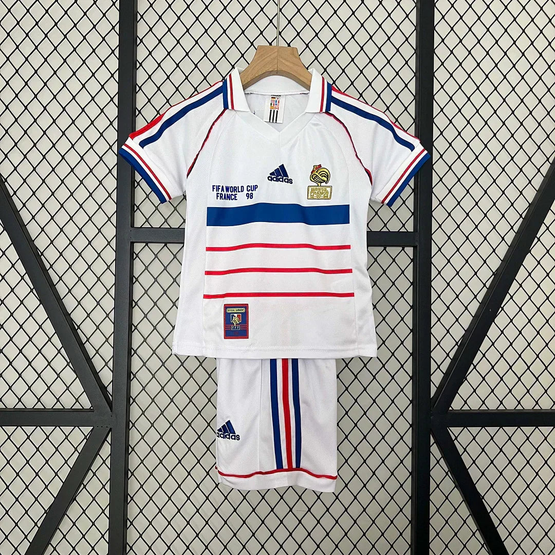 Kit Francia Visitante Retro 1998 Taglia Bambino