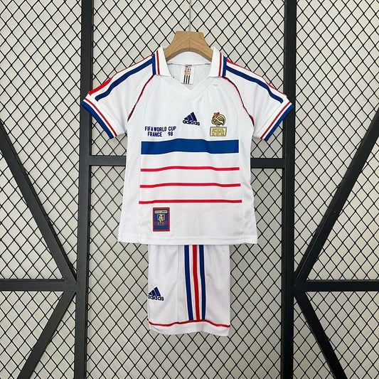 Kit Francia Visitante Retro 1998 Taglia Bambino