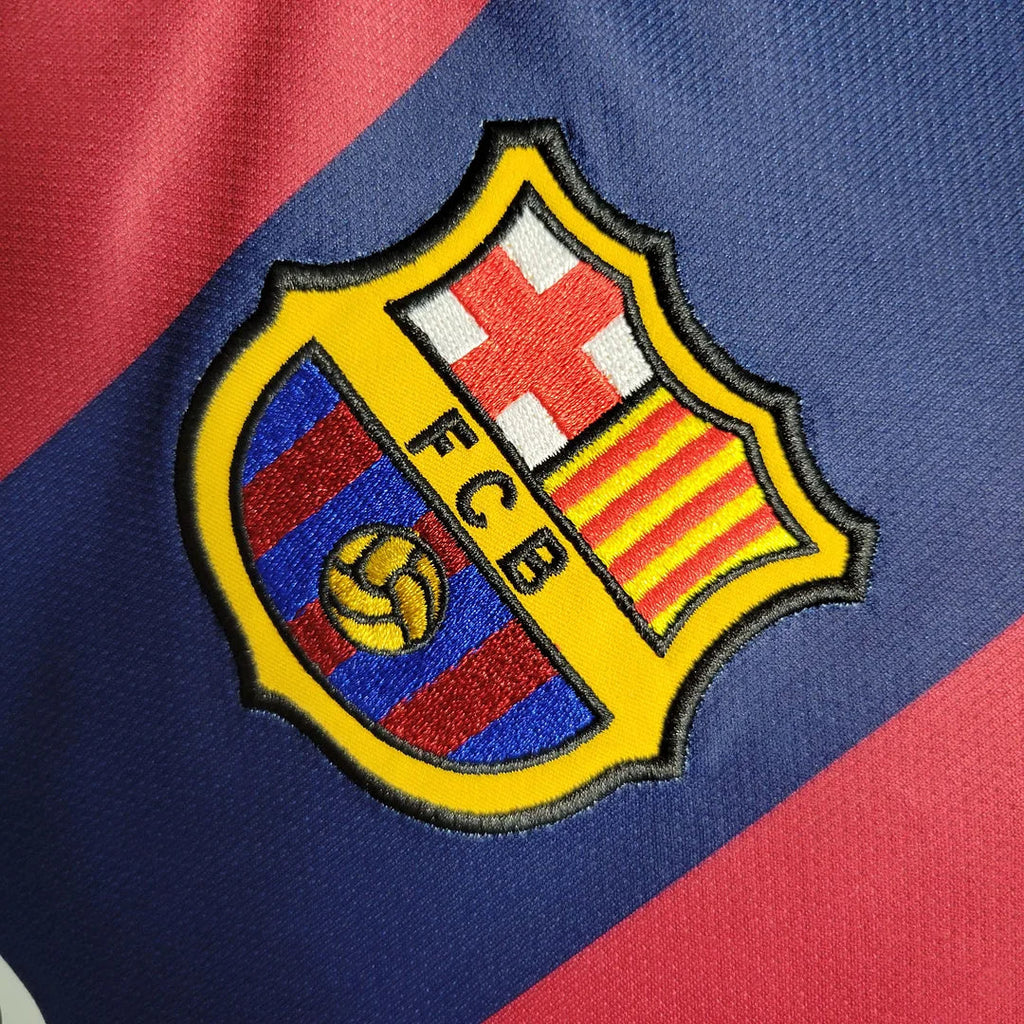 2014-2015 Retro Barcellona Maglia Casa Maniche Lunghe