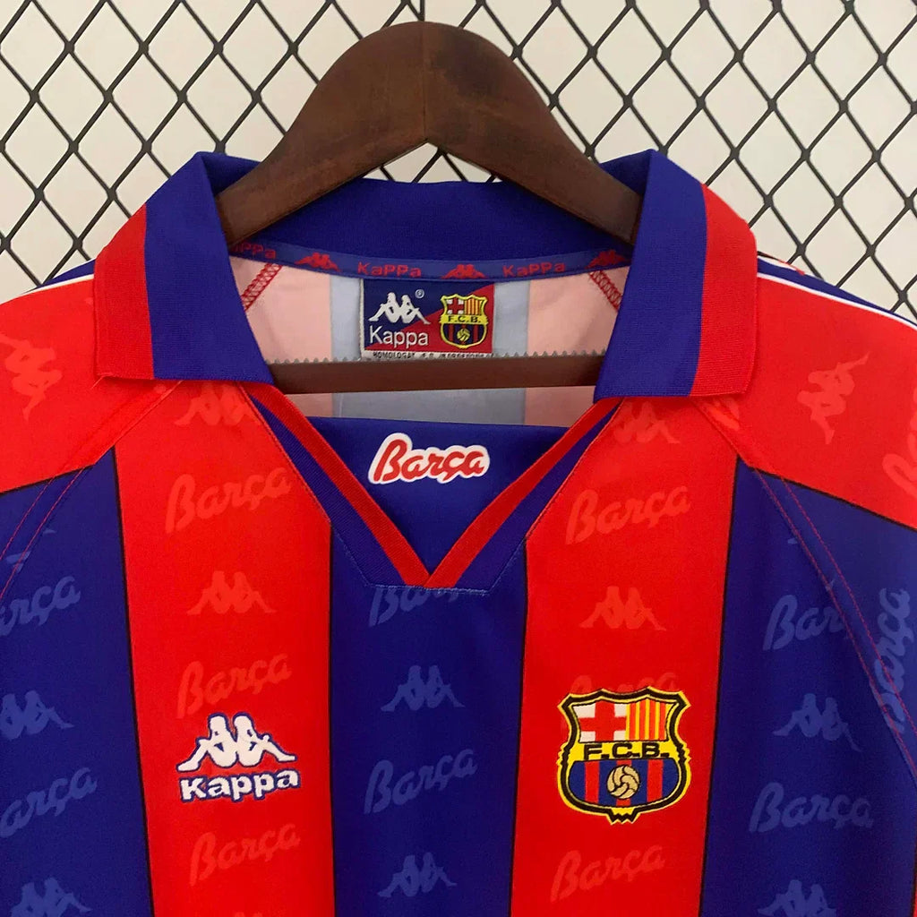 1995-1997 Barcellona Retrò Maglia a Maniche Lunghe