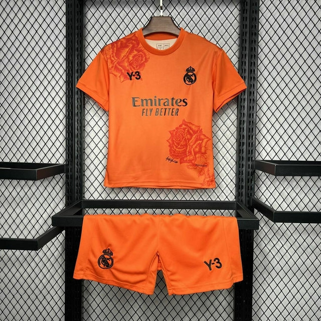 Real Madrid x Y3 2024/2025 Quarta Maglia Arancione Taglia Bambino
