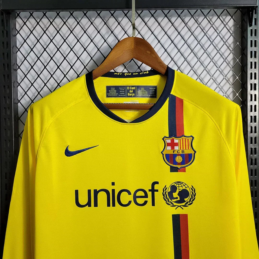 2008-2009 Retro Barcelona Visitante Manga Larga