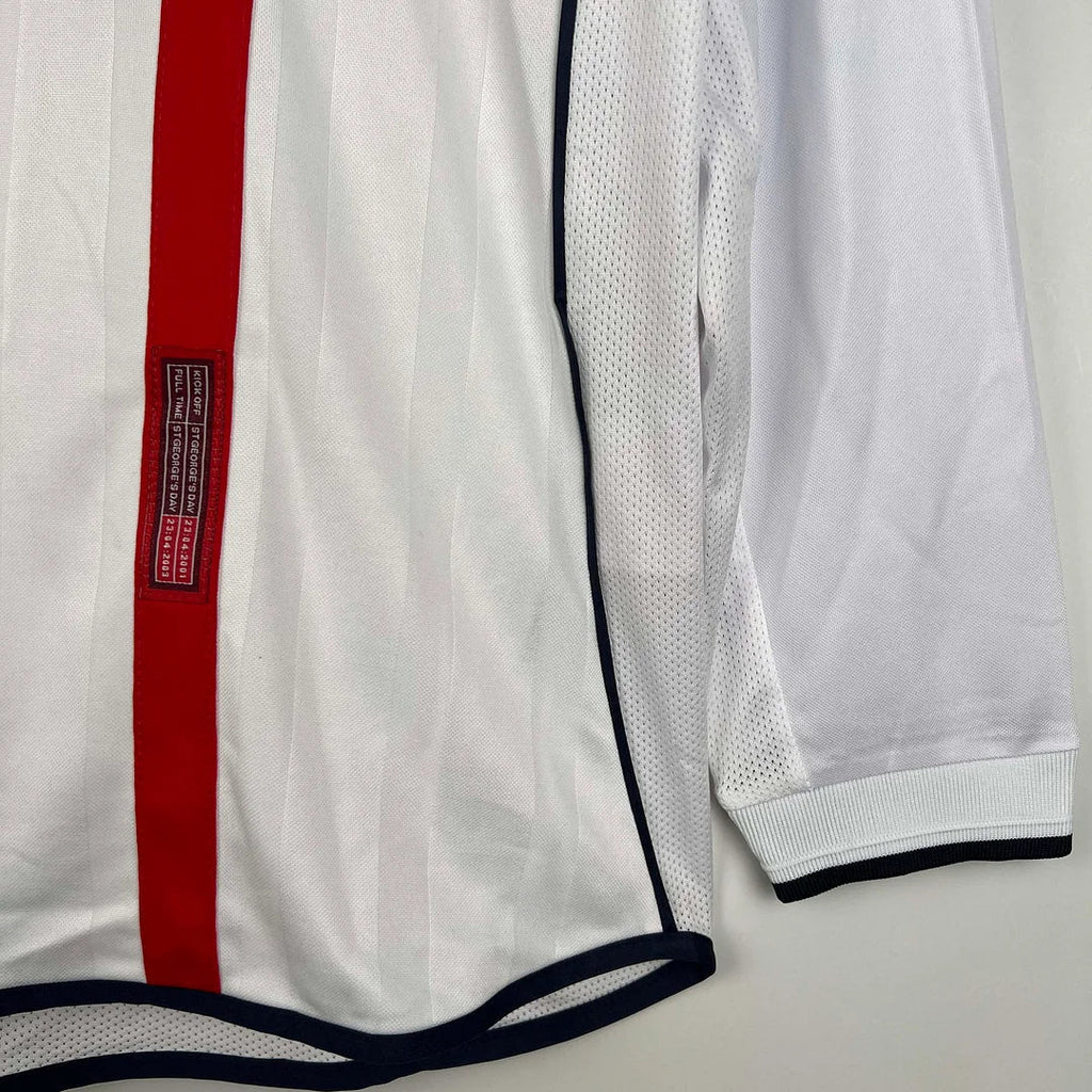 Maglia retrò Inghilterra 2002 a maniche lunghe