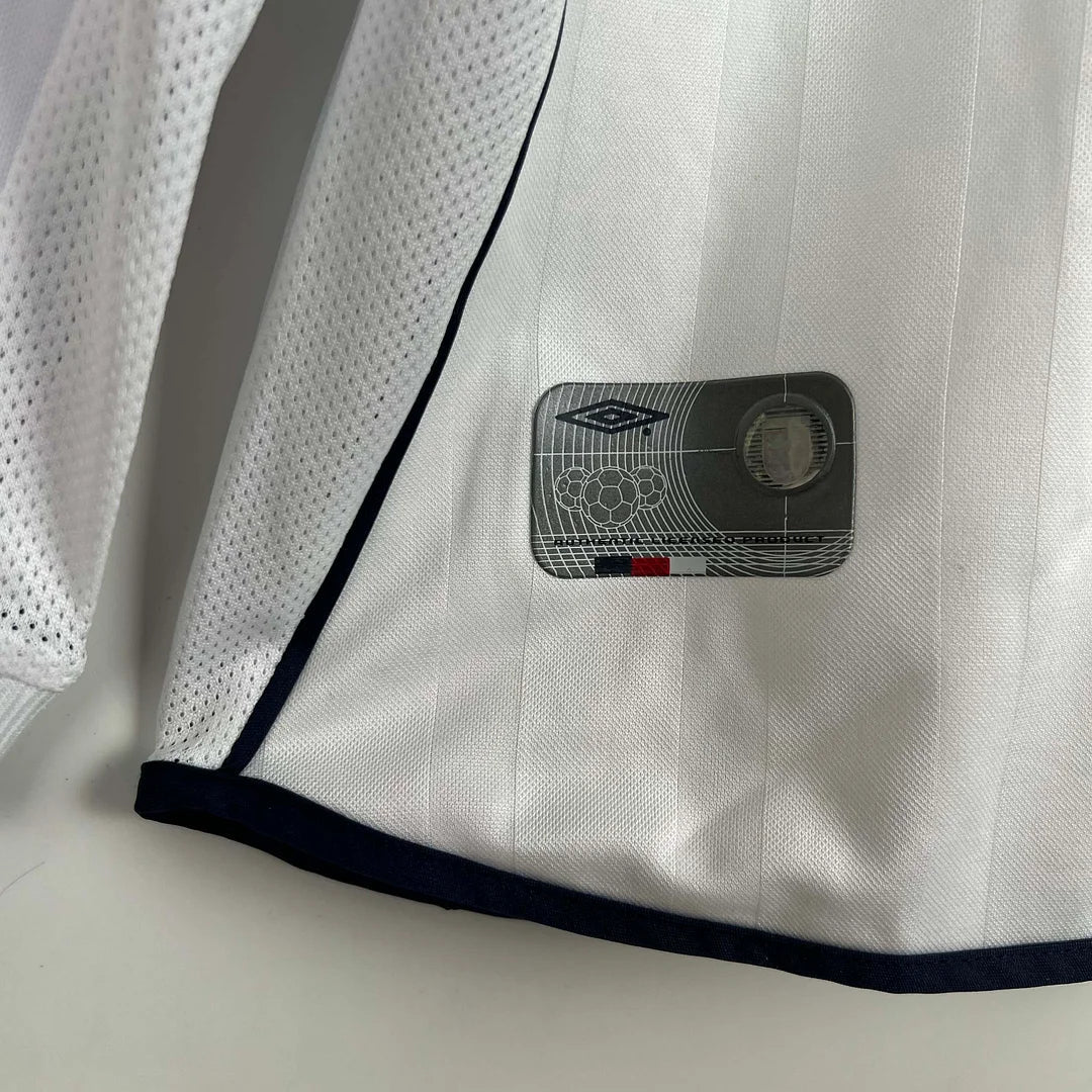Maglia retrò Inghilterra 2002 a maniche lunghe