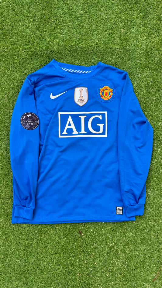 Camiseta Manchester United 2008 Manga Larga