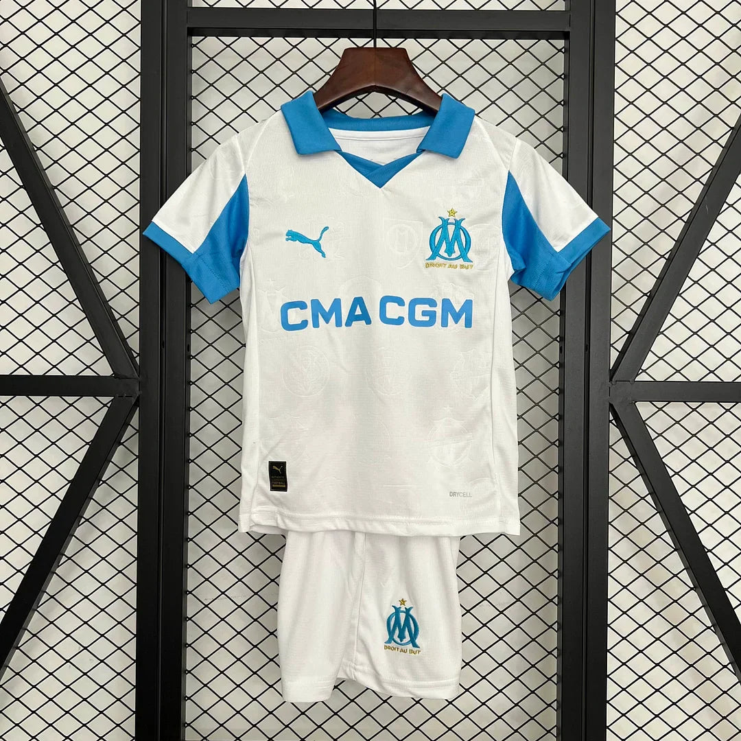 2025/2026 Olympique Marsiglia Home Kit Taglia Bambino