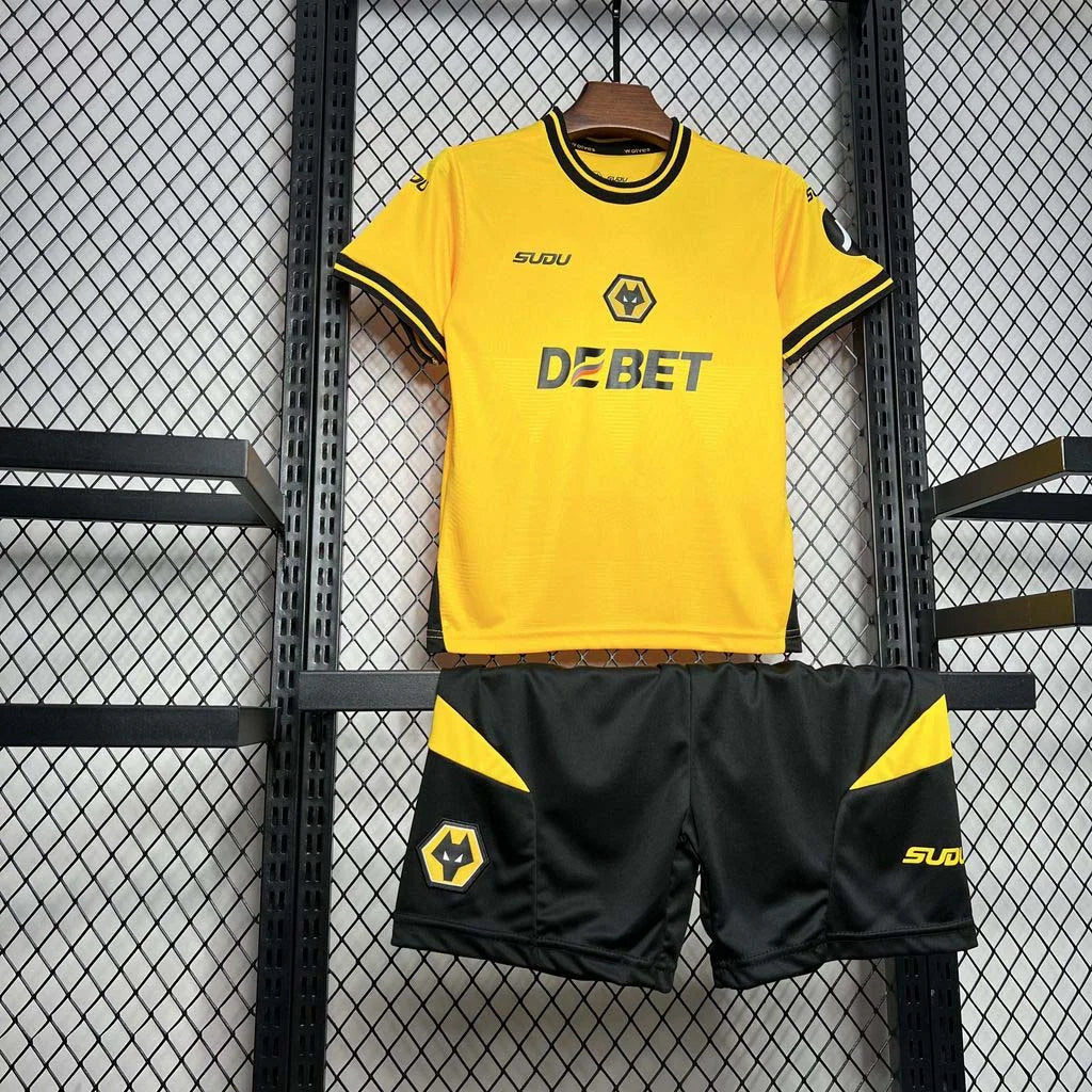 2024-2025 Wolverhampton Wanderers Kit Locale Taglia Bambino