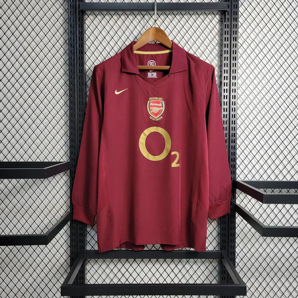 Arsenal retrò 2005-2006 manica lunga da casa