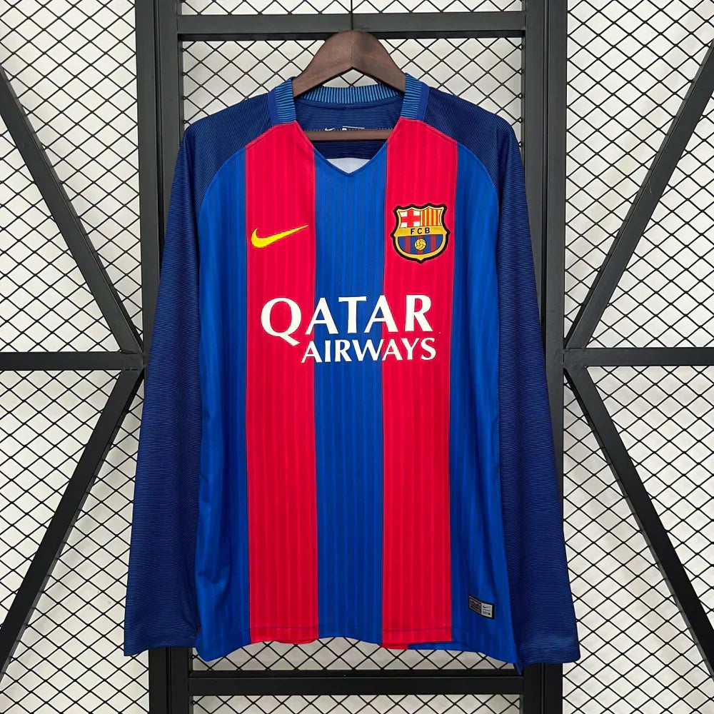 2016/2017 Barcellona Home Retrò Manica Lunga