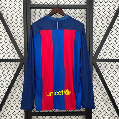 2016/2017 Barcellona Home Retrò Manica Lunga