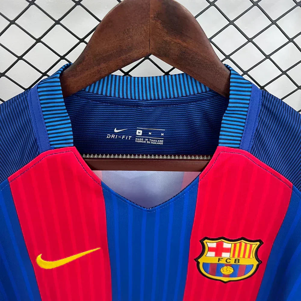 2016/2017 Barcellona Home Retrò Manica Lunga