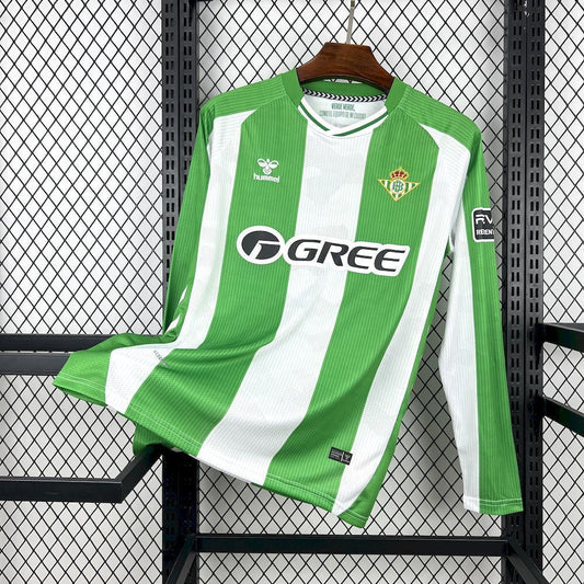 2025/2026 Real Betis Home Maglia Manica Lunga