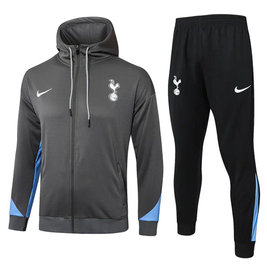 Tuta da ginnastica grigia e nera Tottenham 2024