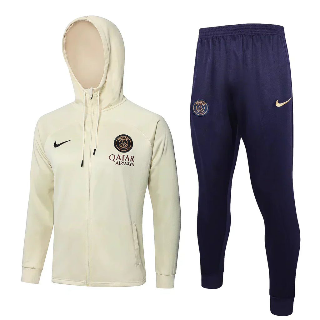 PSG Paris Saint Germain Tuta Beige e Blu Scuro