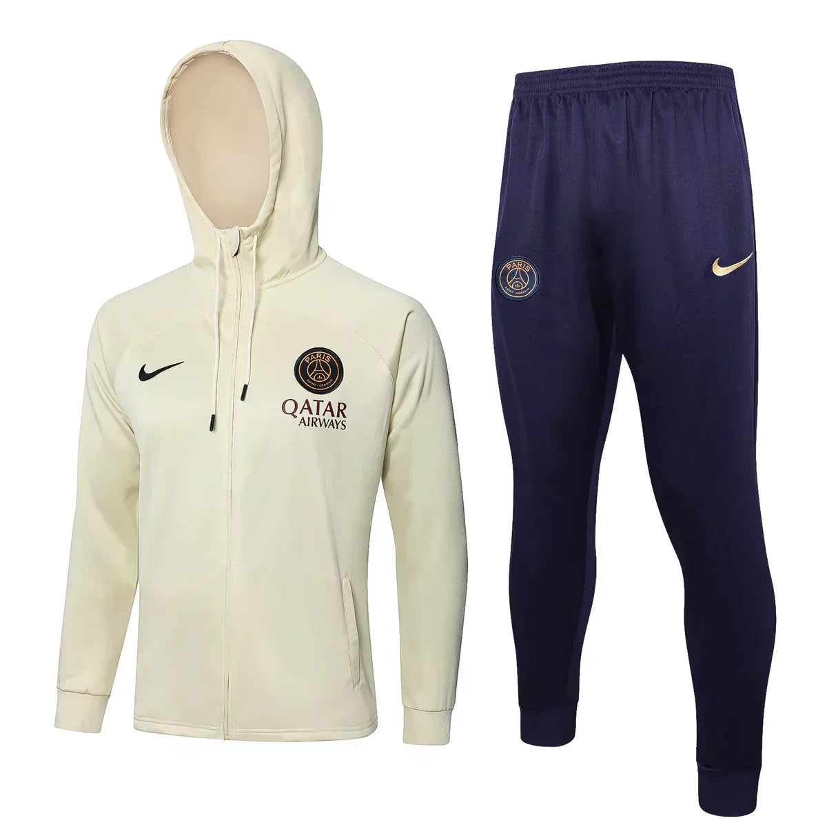 PSG Paris Saint Germain Beige and Dark Blue Chándal