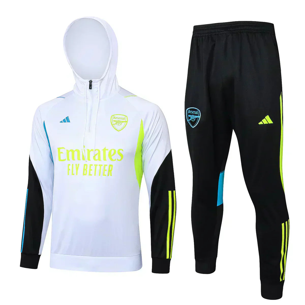 Arsenal FC Black and White x Lime Green Chándal