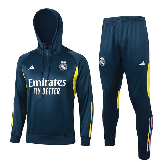 Tuta Real Madrid blu scuro e gialla