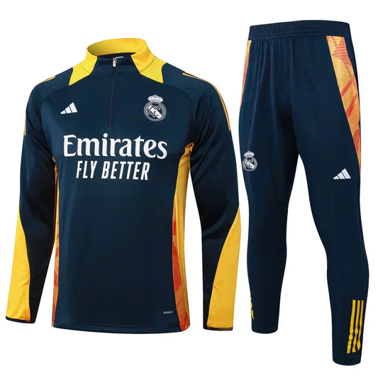 Tuta Real Madrid Blu Scuro e Gialla