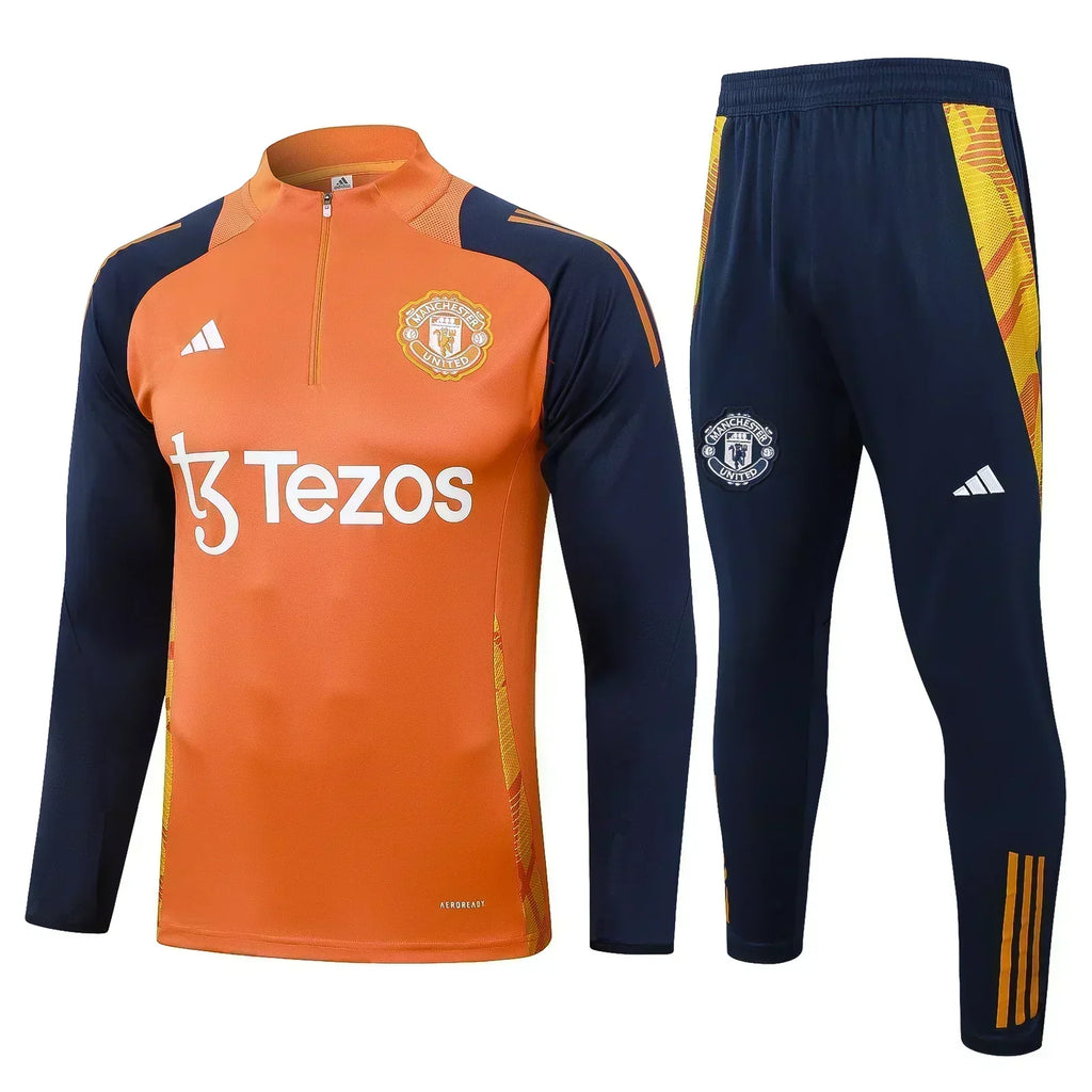 Tuta Manchester United blu scuro e arancione