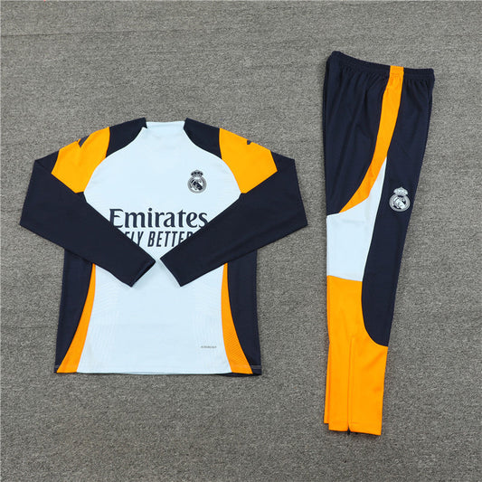 Tuta da ginnastica Real Madrid blu scuro e bianca