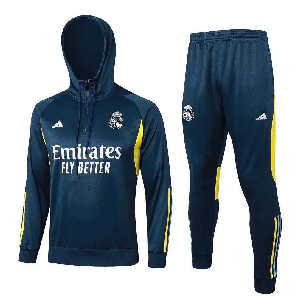 Tuta Real Madrid blu scuro e gialla