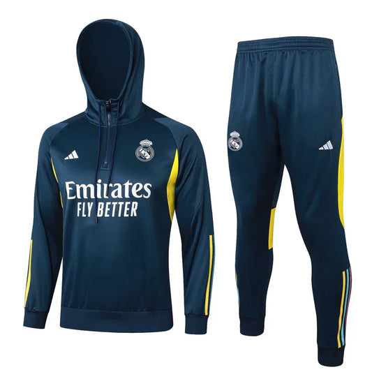 Tuta Real Madrid blu scuro e gialla