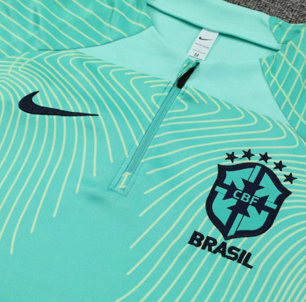 Tuta Brasile blu scuro e verde